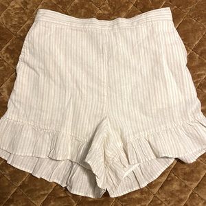 Loft small high waisted ruffle shorts!